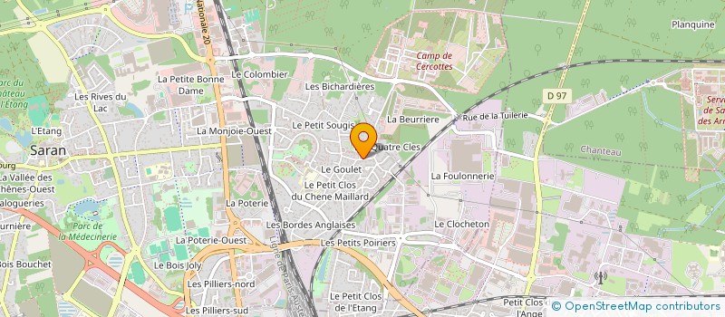 localisation de l'entreprise SYNERGIE 45 à SARAN