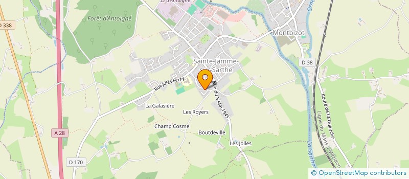 localisation de l'entreprise SYNERGIE  SAINTE-JAMME-SUR-SARTHE