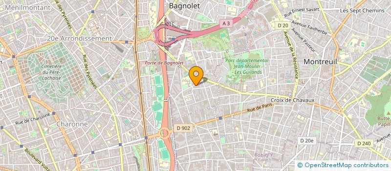 localisation de l'entreprise SYNERGIE à BAGNOLET