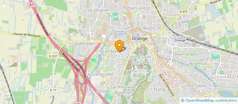 localisation de l'entreprise SYNERGIE à ORANGE