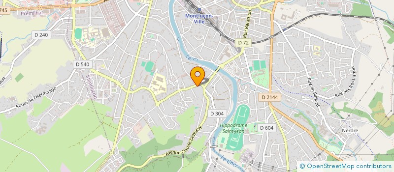 localisation de l'entreprise SYNERGIE à MONTLUCON