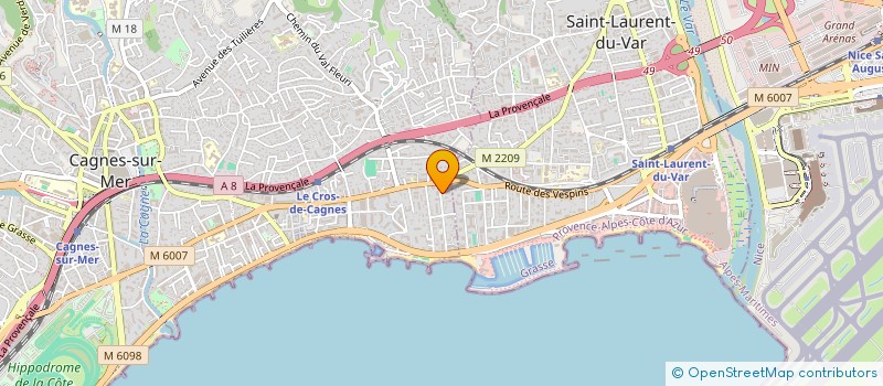 localisation de l'entreprise SYNERGIE  CAGNES-SUR-MER