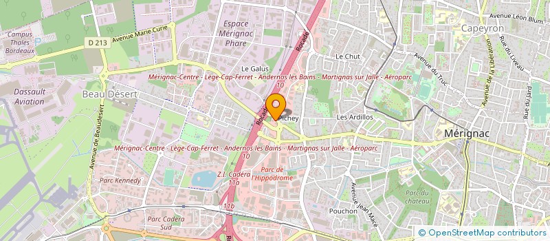 localisation de l'entreprise SYNERGIE ATLANTIQUE à MERIGNAC