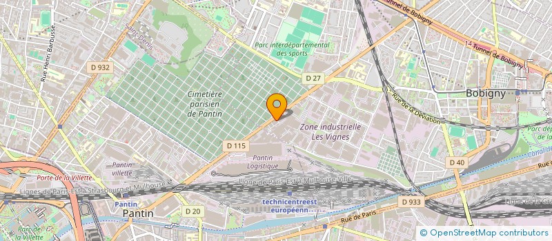 localisation de l'entreprise SYNERGIE BAT  BOBIGNY