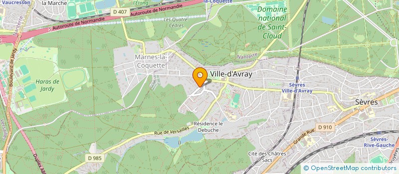 localisation de l'entreprise SYNERGIE CAMPUS ENTREPRISES à VILLE-D'AVRAY