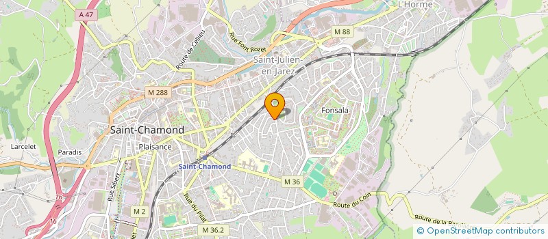 localisation de l'entreprise SYNERGIE FORMATION à SAINT-CHAMOND