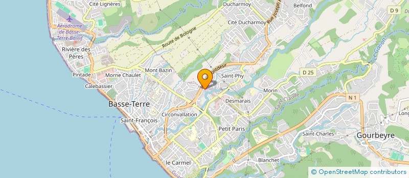 localisation de l'entreprise SYNERGIE GUADELOUPE à SAINT-CLAUDE