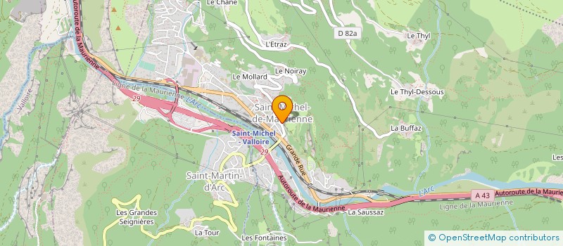 localisation de l'entreprise SYNERGIE MAURIENNE à SAINT-MICHEL-DE-MAURIENNE