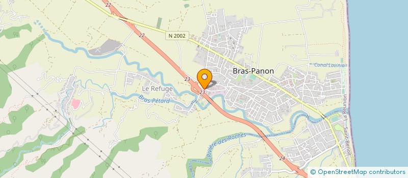 localisation de l'entreprise SYNERGIE OCEAN INDIEN  BRAS-PANON