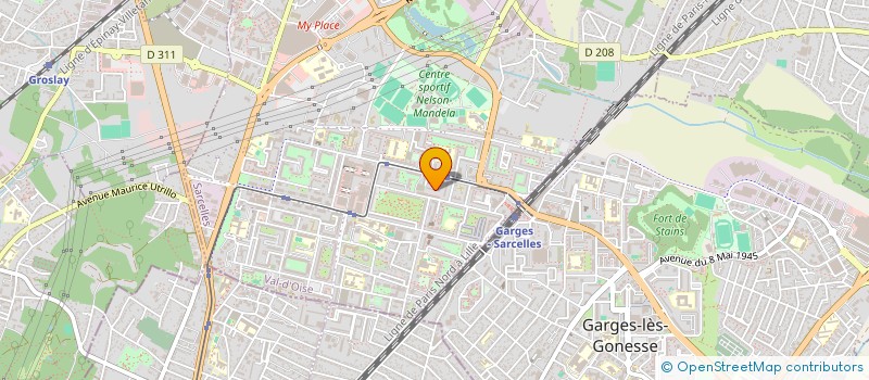 localisation de l'entreprise SYNERGIE   RESEAU VILLE HOPITAL  SARCELLES