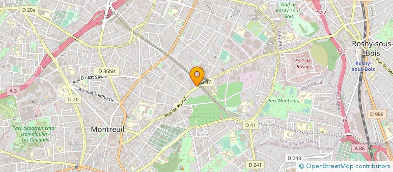 localisation de l'entreprise SYNERGIE TRANSITION à MONTREUIL
