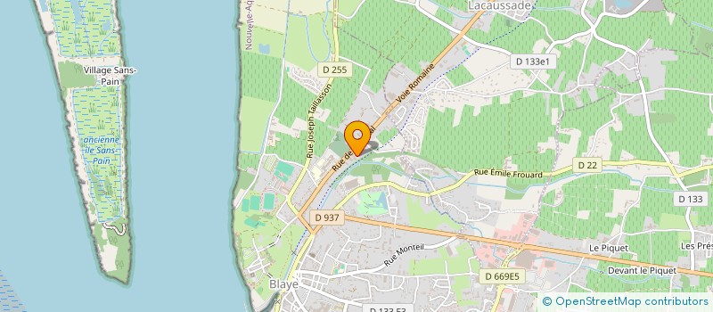 localisation de l'entreprise SYNERGIE VETERINAIRE D AQUITAINE à BLAYE