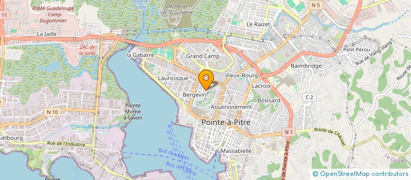 localisation de l'entreprise SYNERGIES à POINTE-A-PITRE