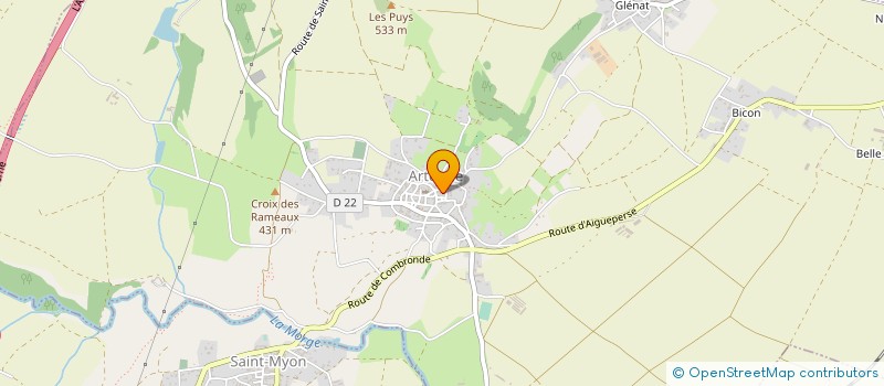 localisation de l'entreprise SYNERGIES INITIATIVES ET EXPRESSION CULTURELLE DES TERRITOIRES DU PAYS BRAYAUD ET DES COMBRAILLES à COMBRONDE