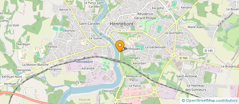 localisation de l'entreprise SYNERGY PODOLOGIE  HENNEBONT