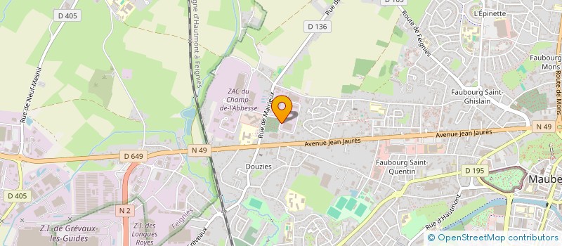 localisation de l'entreprise SYNERTEC FRANCE  MAUBEUGE