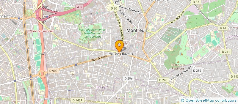 localisation de l'entreprise SYNES à MONTREUIL