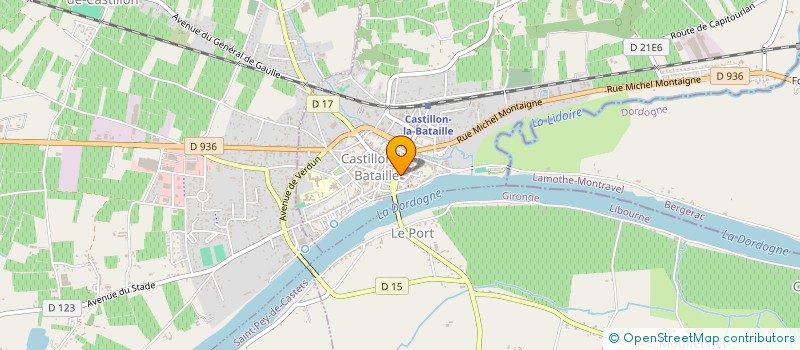 localisation de l'entreprise SYNLAB AQUITAINE à CASTILLON-LA-BATAILLE