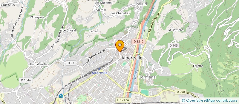 localisation de l'entreprise SYNLAB PAYS DE SAVOIE à ALBERTVILLE