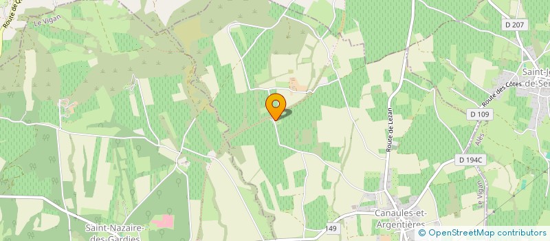 localisation de l'entreprise SYNOPSIS  CANAULES-ET-ARGENTIERES