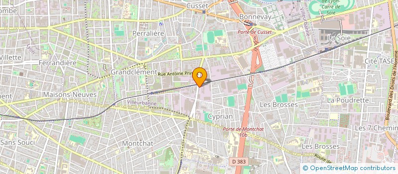 localisation de l'entreprise SYNTHEMIS  VILLEURBANNE