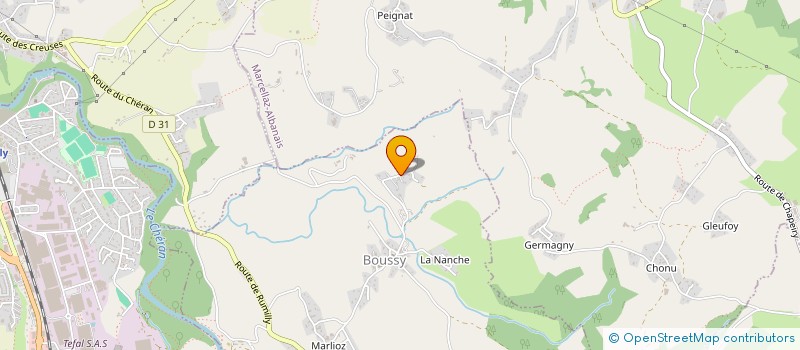 localisation de l'entreprise SYNTHEO  BOUSSY