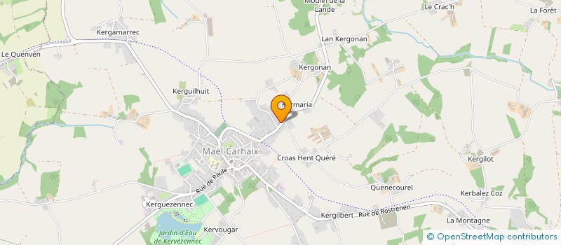 localisation de l'entreprise SYNTHESE BREIZH IMMO  MAEL-CARHAIX