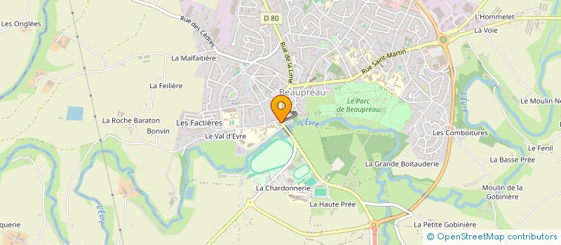localisation de l'entreprise SYREL AUTOMOBILES à MONTREVAULT-SUR-EVRE