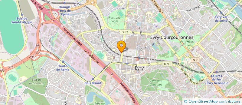 localisation de l'entreprise SYRIUS à EVRY-COURCOURONNES