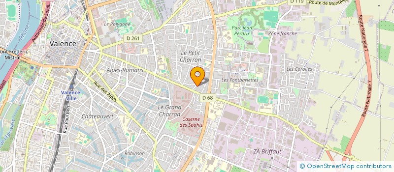 localisation de l'entreprise SYSAL à VALENCE
