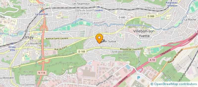 localisation de l'entreprise SYSCIENCE à VILLEBON-SUR-YVETTE