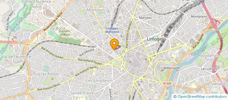 localisation de l'entreprise SYSLAW à LIMOGES