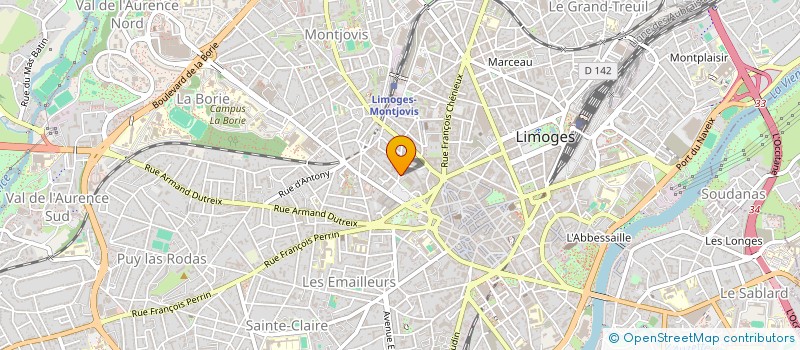 localisation de l'entreprise SYSLAW INVEST à LIMOGES