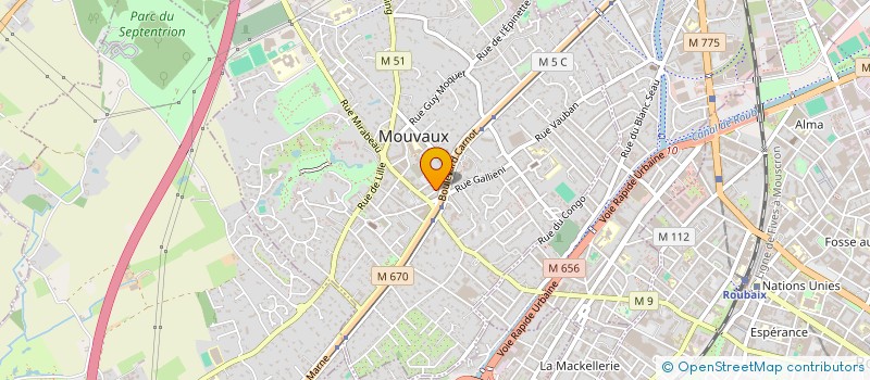 localisation de l'entreprise SYSORGA à MOUVAUX