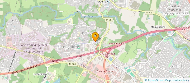 localisation de l'entreprise SYSPEO ANGERS à ORVAULT