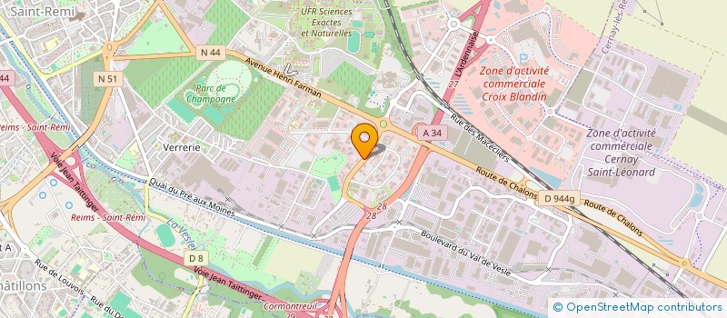 localisation de l'entreprise SYSTEME AUTOMAT SONORISATION ELEC  REIMS