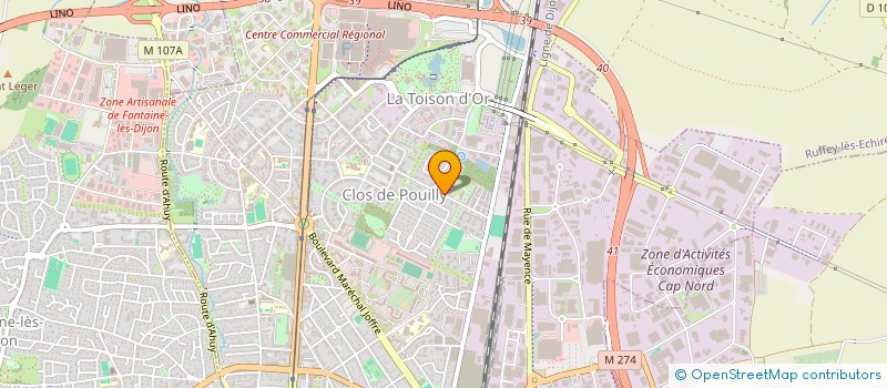 localisation de l'entreprise SYSTEME X  DIJON