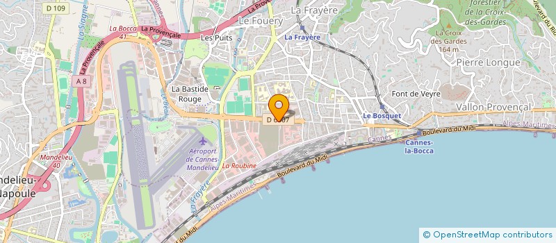localisation de l'entreprise SYSTEMES TRANSPORTS PRODUCTION à CANNES