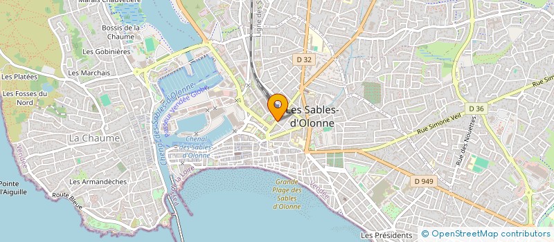 localisation de l'entreprise T 2 F à LES SABLES D'OLONNE