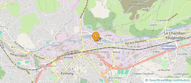 localisation de l'entreprise T 2R à LE CHAMBON-FEUGEROLLES