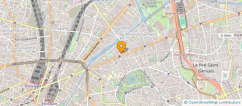 localisation de l'entreprise T.A.  PARIS