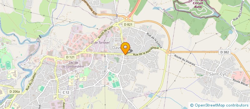 localisation de l'entreprise T&A  DAVEZIEUX