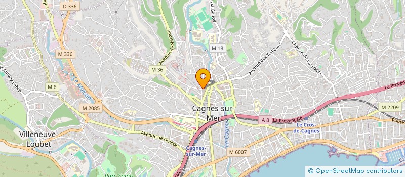 localisation de l'entreprise T.A.B.TANNEAU ARTISAN BOIS à CAGNES-SUR-MER