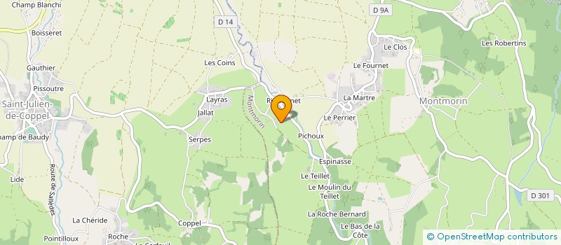 localisation de l'entreprise T.A CONSTRUCTION 63  MONTMORIN