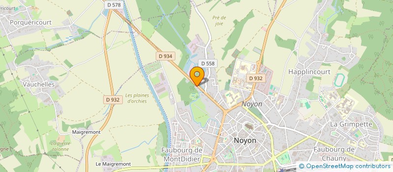 localisation de l'entreprise T.A.D.C.  NOYON