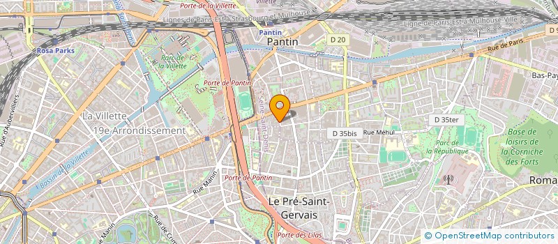 localisation de l'entreprise T A DIFFUSION à PANTIN