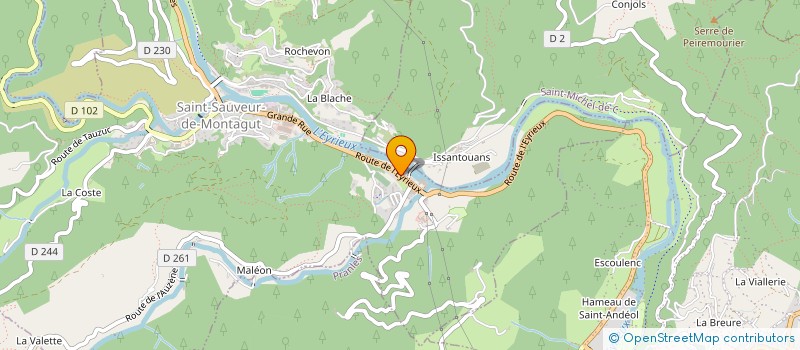 localisation de l'entreprise T.A. FONCIERE  SAINT-SAUVEUR-DE-MONTAGUT