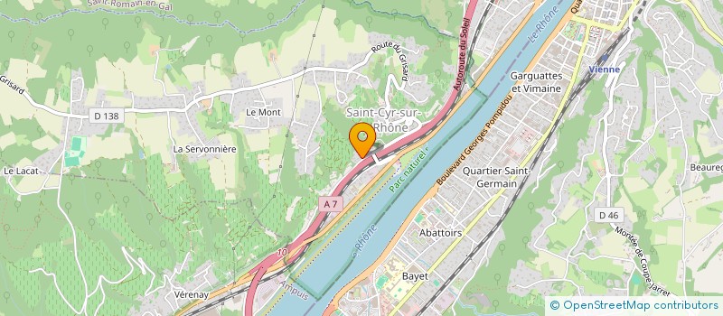 localisation de l'entreprise T.A.G  SAINT-CYR-SUR-LE-RHONE