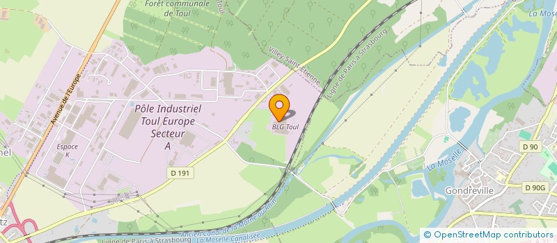 localisation de l'entreprise T.A.L. INDUSTRIES à TOUL