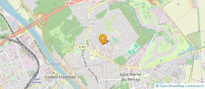 localisation de l'entreprise T.A.P.  SAINT-GERMAIN-LES-CORBEIL